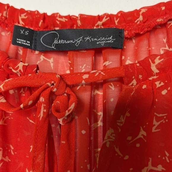 Patterson J and Kincaid Originals Red Blouse Size XS - Picture 3 of 5